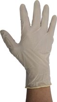 Latex handschoenen-wegwerphandschoenen small-Wegwerphandschoenen Latex - Wit - 100ST- wegwerphandschoenen poedervrij - SMALL