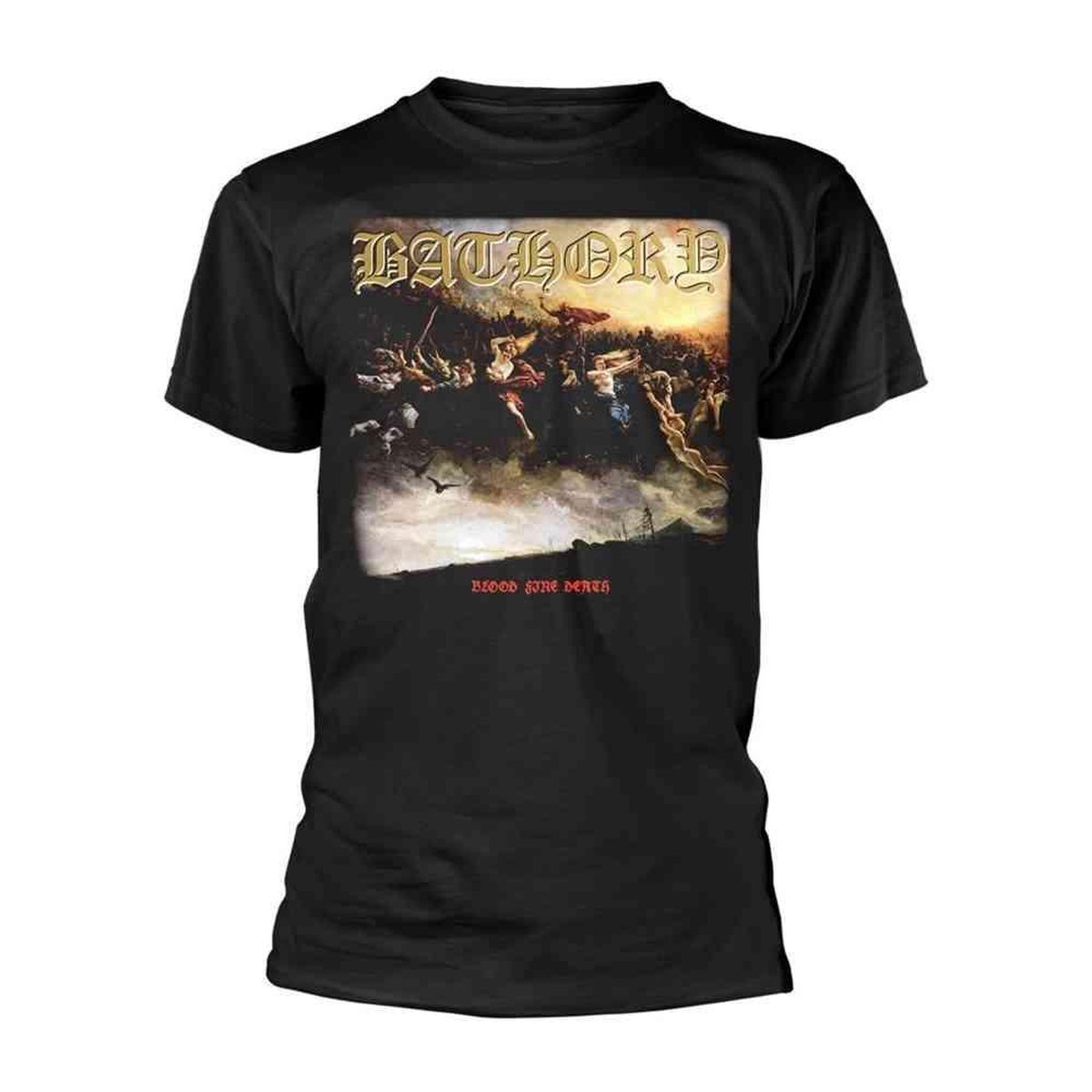 Bathory Heren Tshirt -XXL- Blood Fire Death Zwart