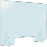 DESQ® Balie Preventiescherm 80 x 100 cm 5 mm dik helder transparant Plexiglas