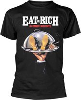 The Comic Strip Heren Tshirt -XL- Eat The Rich Zwart