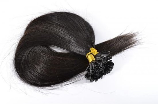 bedrijf Kietelen heilig Wax Bonding Hair extensions 50 stuk 40cm kleur zwart | bol.com