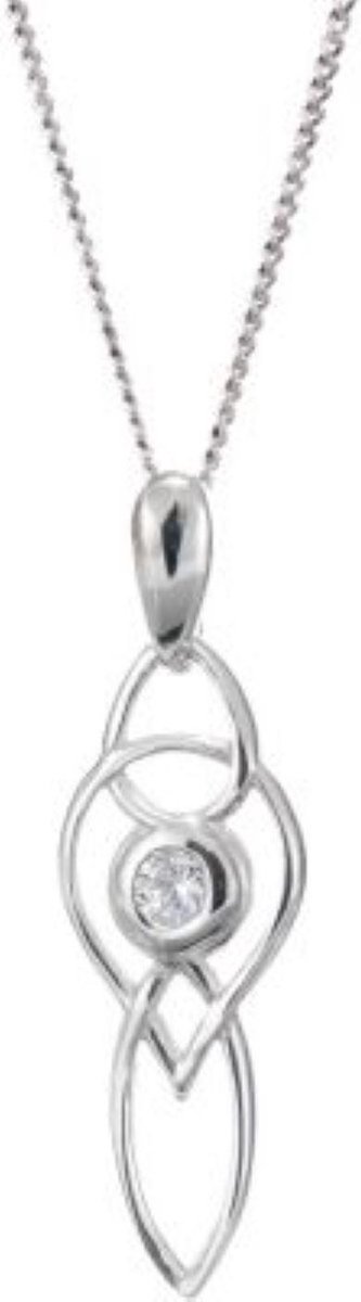 Zilver ashanger Keltische trinity knoop en slangencollier, van LoveUrns