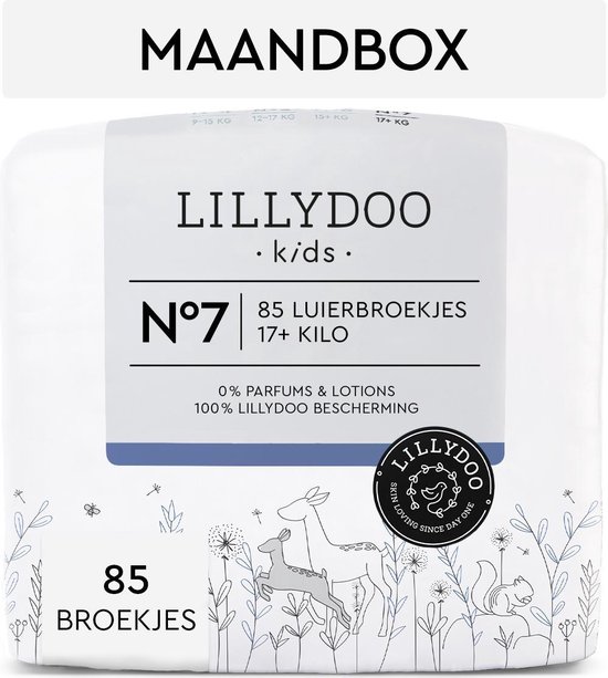 LILLYDOO luierbroekjes - Maat 7 (17+ kg) - 85 Stuks - Maandbox
