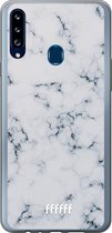 Samsung Galaxy A20s Hoesje Transparant TPU Case - Classic Marble #ffffff