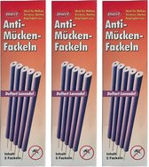 12 x 5 anti-muggenfakkels met lavendelgeur, muggenfakkels, muggenfakkels, muggenspray