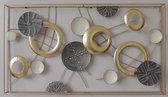 wanddecoratie - metaal schilderij - cirkels - abstract - 50x90