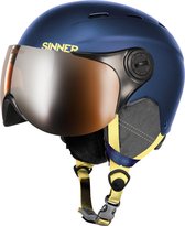 SINNER Typhoon Visor Skihelm - Donkerblauw - Unisex - Maat 57 (M)