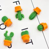 ProductGoods - 6 Stuks Kleine Cactus Magneten - Kinder Speelgoed of Koelkast Magneten - WhiteBoard - Cactussen