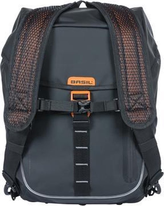 Basil Miles Fietsrugzak Nordlicht - Enkele Fietstas - Zwart - 13 Liter van Basil — afbeelding 5