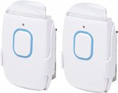 Set van 2x stuks nachtlampjes met bewegingssensor en zaklamp 12 cm - Mobiele camping nachtlamp
