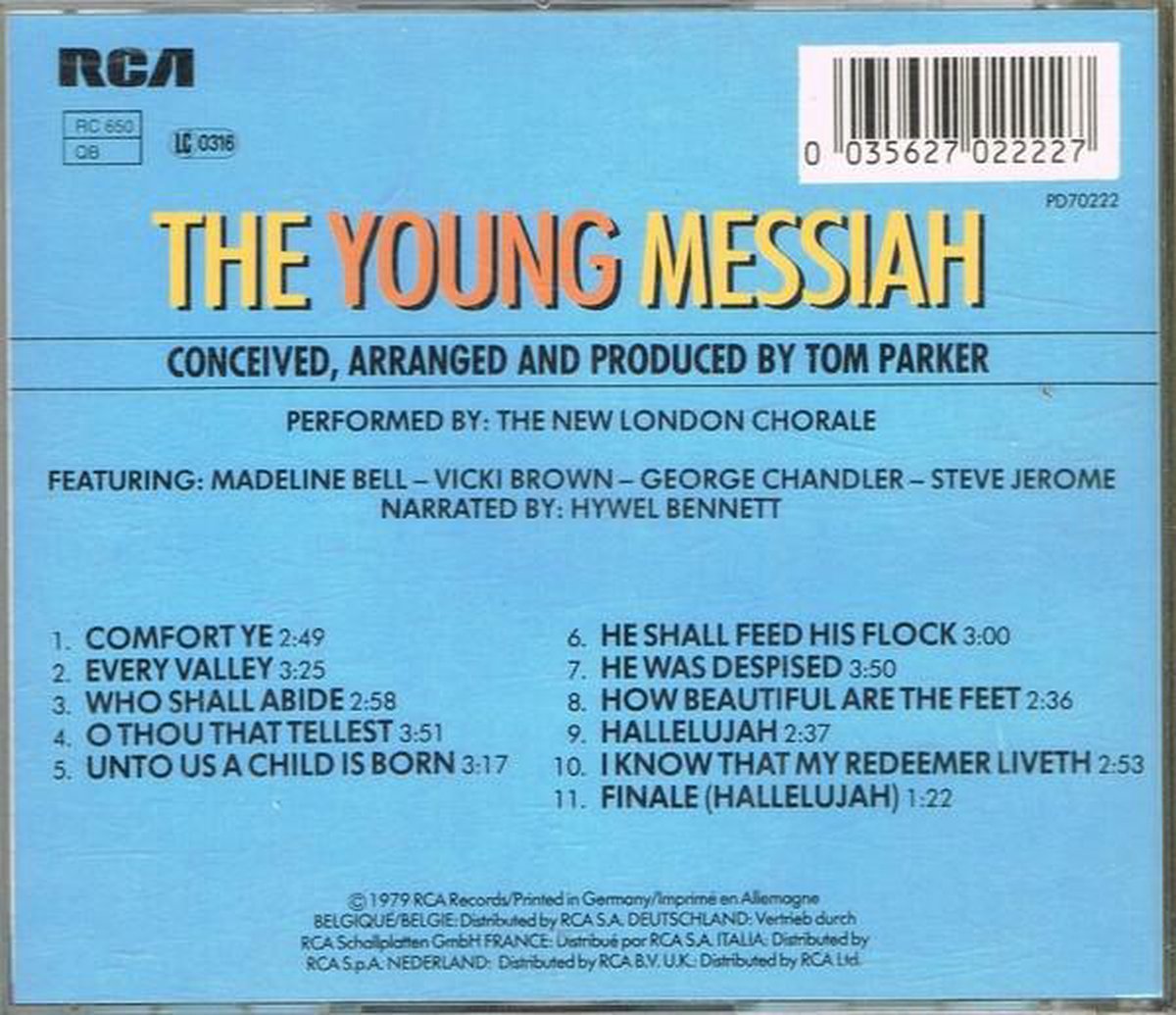 Messiah, The New London Chorale Featuring Vicki Brown The Young Messiah CD... Messiah, The New London Chorale Featuring Vicki Brown The Young Messiah CD...