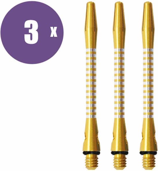Afbeelding van het spel abcdarts darts shafts aluminium darts shafts jailbird ar5 geel medium - 3 sets darts shafts