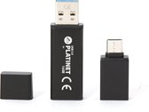 Platinet PMFEC316B USB 3.0 flash drive 16GB met USB-C adapter zwart