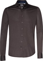 Blue Industry - Overhemd Pique Bruin - 43 - Heren - Slim-fit