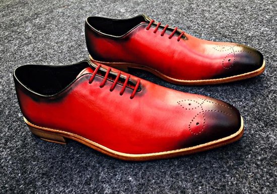 Chaussure homme en cuir, rouge, taille 43 | bol.com