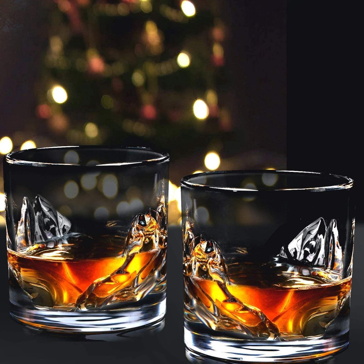 LIITON Whiskyglazen Set van 4 - Zware Traditionele Whiskey Glazen