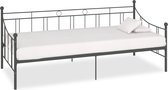 vidaXL Bedbankframe metaal grijs 90x200 cm