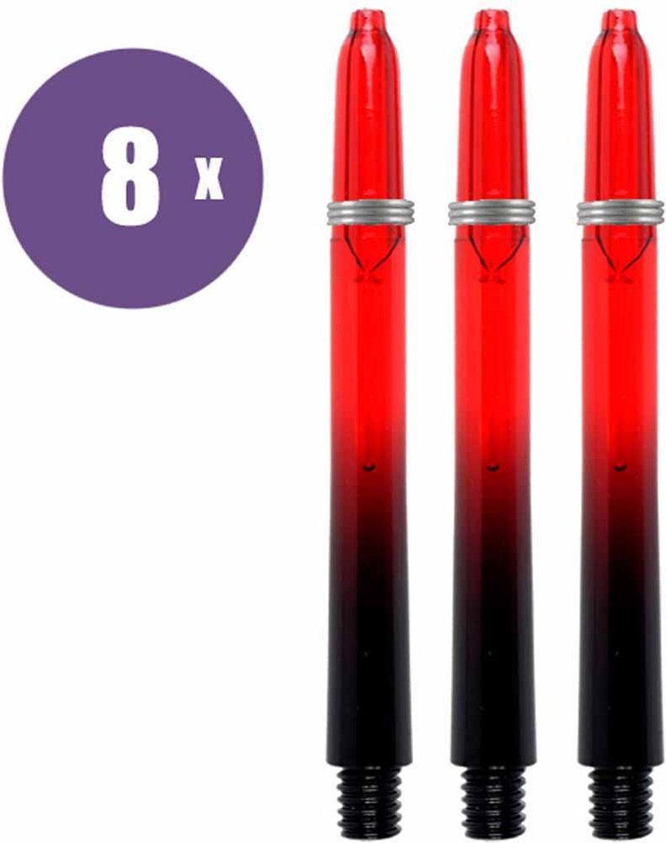ABC Darts - Dart Shafts - Kunststof Black V Rood - Medium - 8 sets