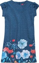 La V sweatstof jurk Megan  Blauwe jean 104