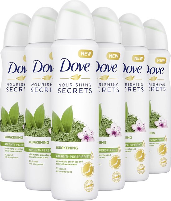 Dove Matcha & Sakura Anti-transpirant Deodorant - 6 x 150 ml - Voordeelverpakking
