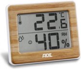 ADE WS 1702 Thermo- en hygrometer Wit, Bamboe