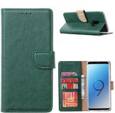Samsung S9 Hoesje - Groen - Green - Boekhoesje - Hoesje - Pasjes - Wallet - Bookcase - Boekhoes - Boekje - Flipcase - Galaxy - Telefoonhoesje