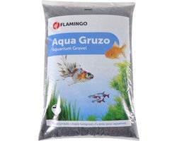 Aquarium – Flamingo Grind Gruzo Fijn – zwart – 9 kg – decoratief aquariumgrind – natuurlijke bodem voor vissen & planten – Europese kwaliteit