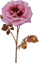 Viv! Home Luxuries Roos - extra groot - zijden bloem - roze met goud