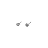 GO Dutch Label oorsteker rond steen E0781 zilver