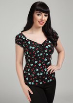 Collectif Dolores Swallows & Cherries 50's Top Multi