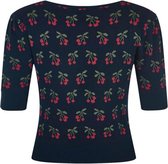 Collectif Chrissie Cherry Jumper Navy