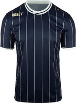 Robey Pinstripe Shirt voetbalshirt korte mouwen (maat 2XL) - Navy