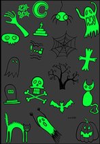 Halloween Nep Tattoo - Glow in the Dark - Pompoen Lantaarn