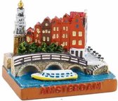 Decoratief Beeld - Miniatuur Papeneiland Amsterdam Souvenir - Keramiek - Matix - Multicolor