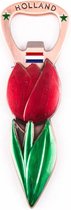 Décapsuleur - aimant de réfrigérateur - Rouge tulipe