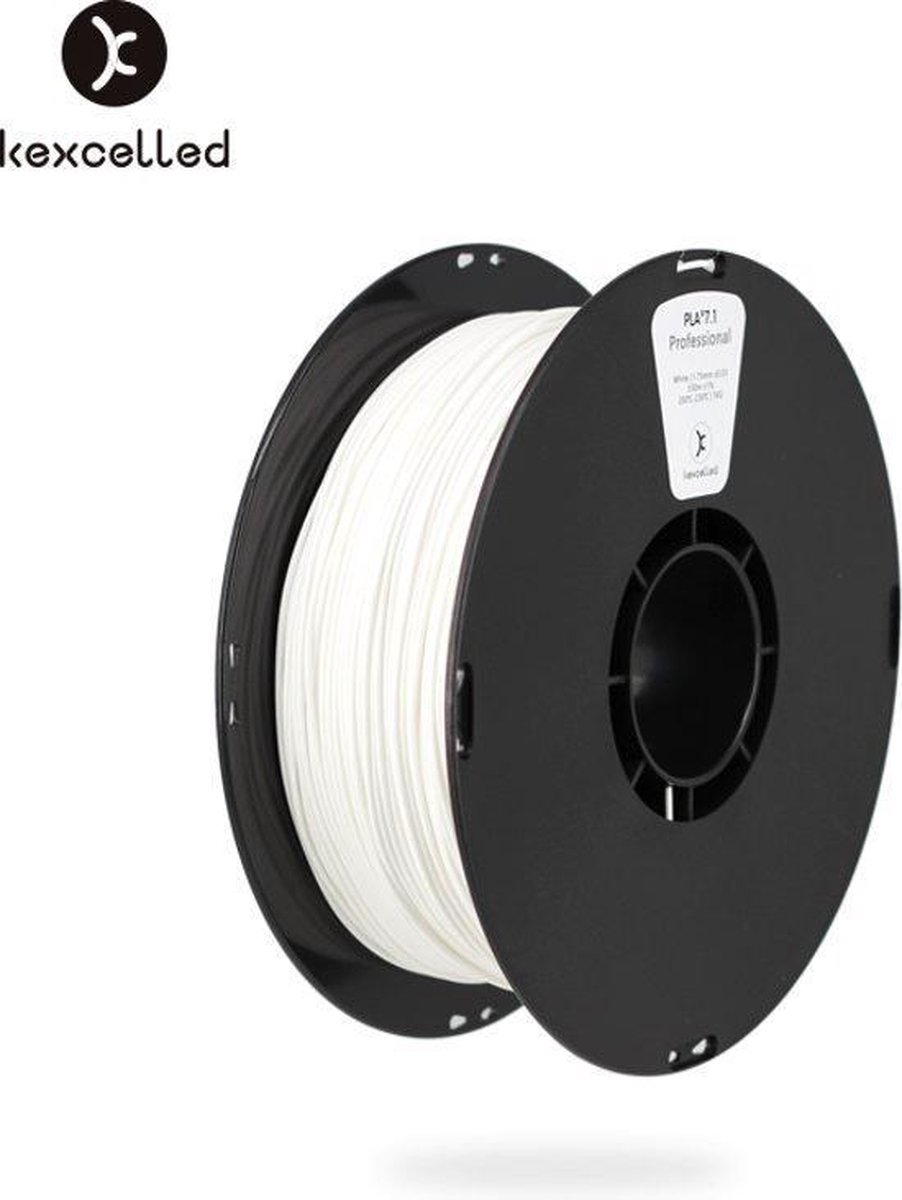 Kexcelled PLA K6 1.75 - high strength wit/white-1000g (1kg)-3d printing filament