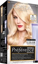 3x L'Oréal Preference Haarkleuring 01 Prague - Natuurlijk blond