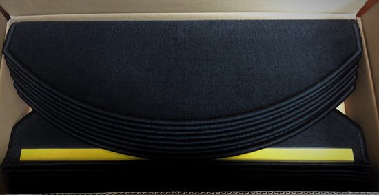 Trapmatten 13x Velours Zwart 56x17x3,5cm