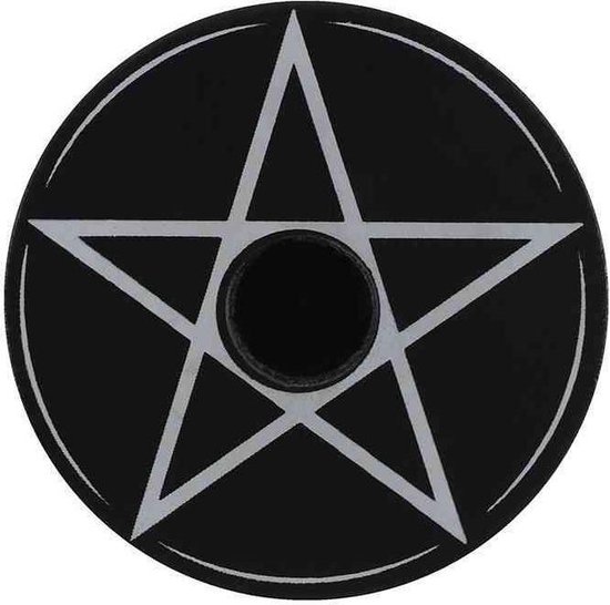 Something Different - Kaarsenstandaard Pentagram Spell Zwart