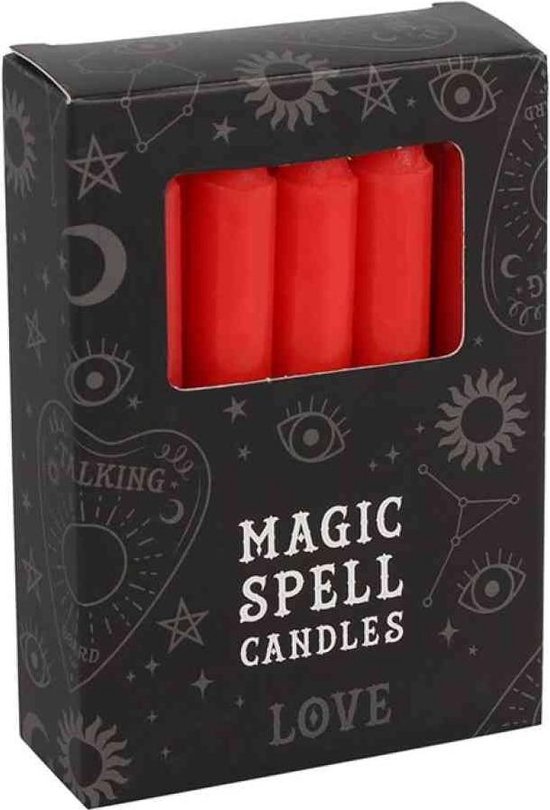 Magic Spell Candles Love (Rouge - 12 pièces)