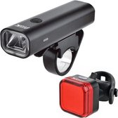 Led fietsverlichtingsset - fietslampen koplamp en achterlicht USB Oplaadbaar Prox