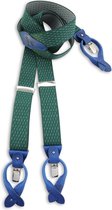 Sir Redman - luxe bretels - 100% made in NL, - Trendy Tom - groen / grijs / lichtblauw