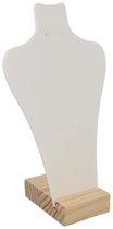 Dielay - Sieradenhouder - Display voor Kettingen - Hout en Kunststof - 28x17x8 cm