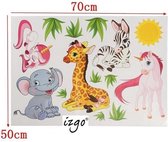 Muursticker Kinderkamer Dieren - Olifant - Giraffe - Zebra - Eenhoorn - Kinderen