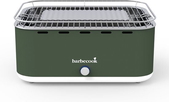 Barbecook Carlo Tafel BBQ - Houtskool Barbecue - Compact - Incl. Draagtas - 38,5 x 28,5 cm - Groen