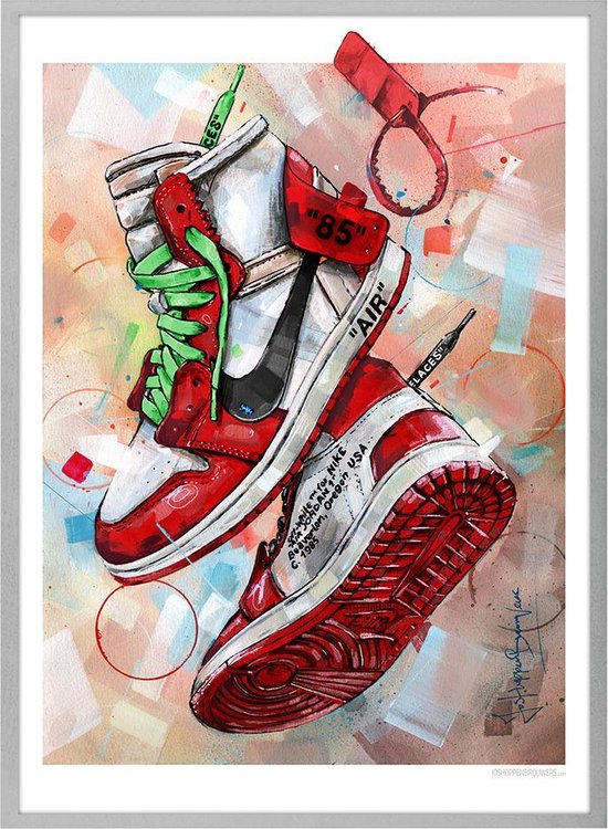 Peinture Nike Air Jordan 1 Off- White Chicago (51x71cm) | bol.com