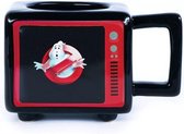 Ghostbusters Logo Retro TV Heat Change Mok