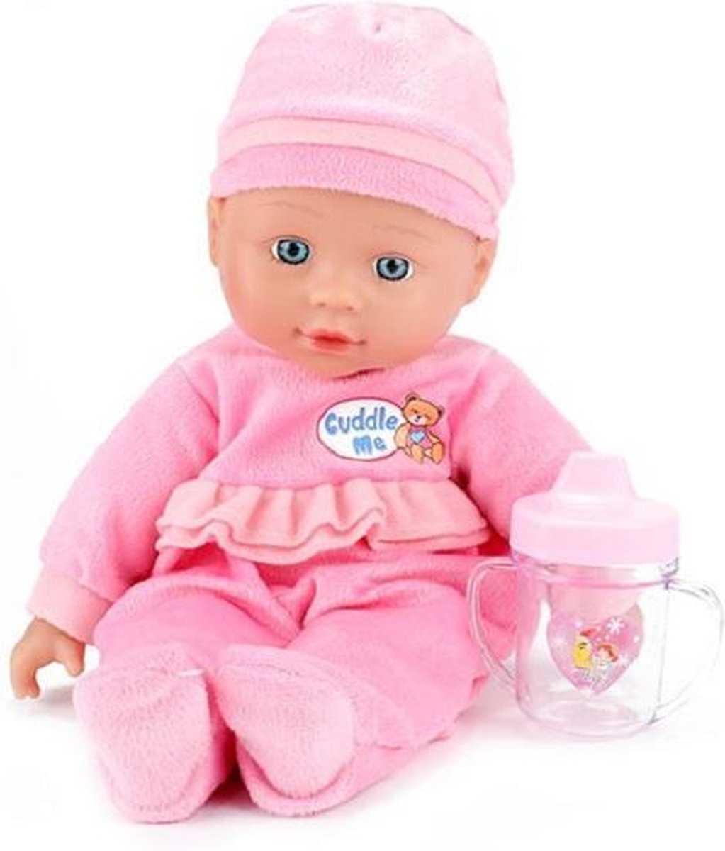 Cute Baby Babydoll With Bottle In Windowbox assorti 30Cm