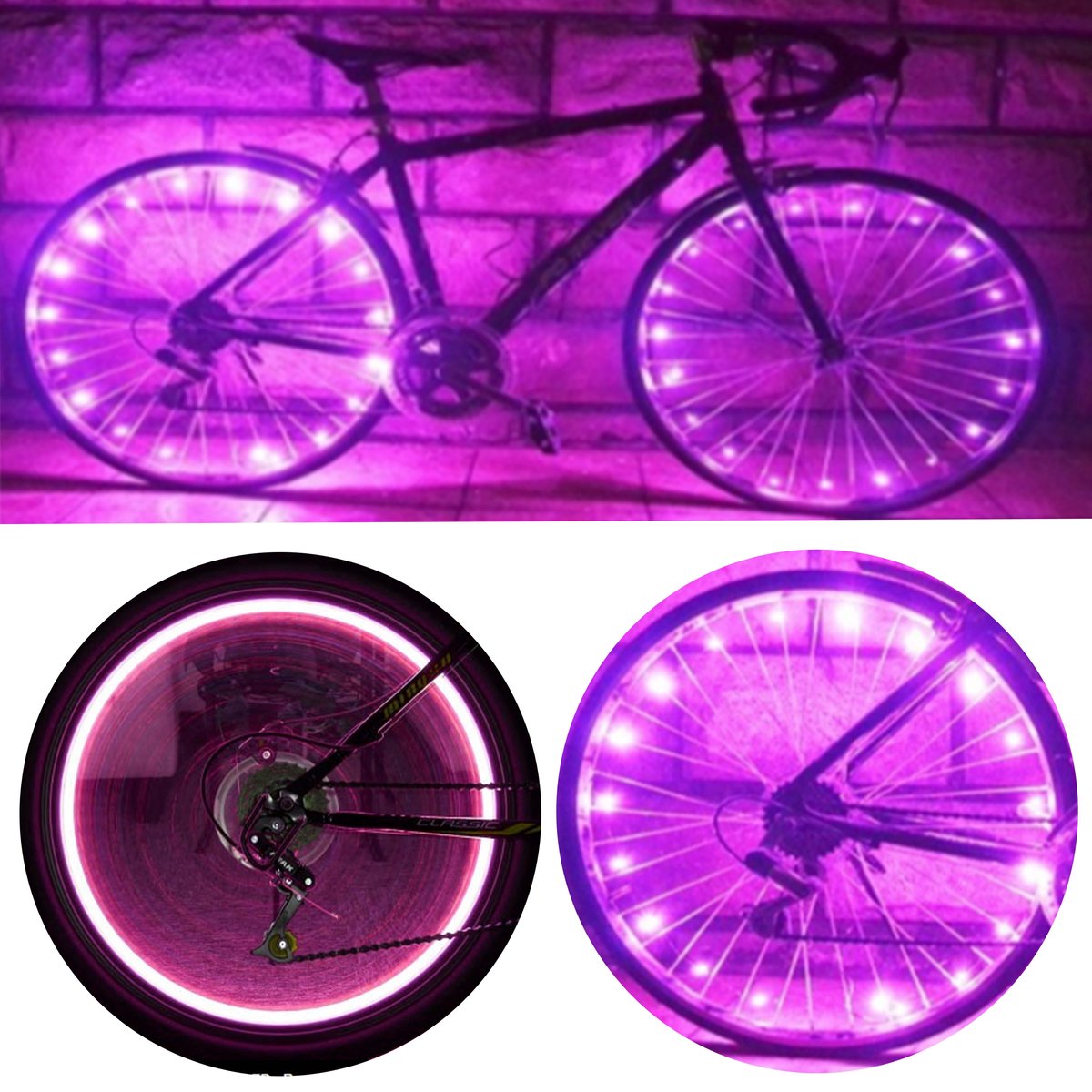 Wielverlichting - Set van 2 - LED verlichting fiets - Spaak verlichting  wiel... | bol.com