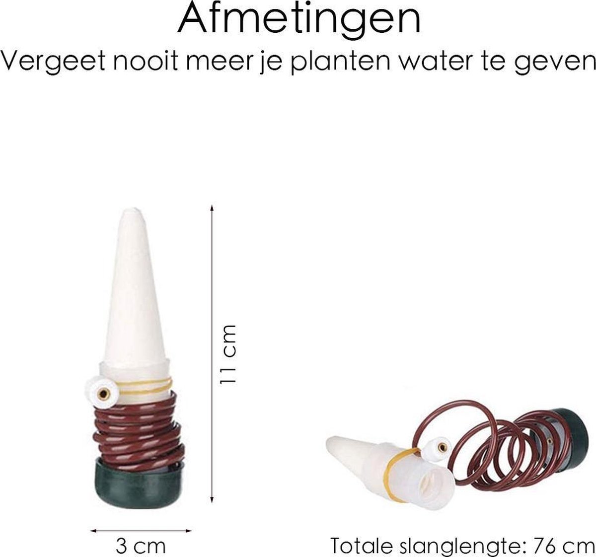 Relaxdays waterdruppelaar keramiek, set van 4, druppelsysteem voor kamer- & balkonplanten, waterbollen, terracotta/blauw